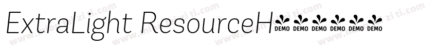 ExtraLight ResourceH字体转换